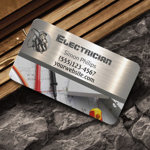 Electrician Metal Handyman Business Card Visitenkarte