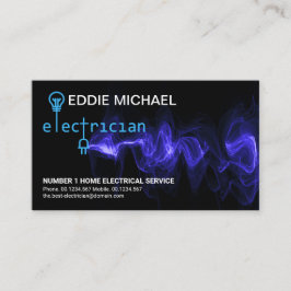 Electrician Signage Blue Power Blitze Visitenkarte