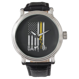 Electrician US Flag Tools for Electricians Armbanduhr
