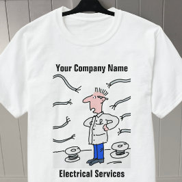Electricien avec T-shirt Câbles