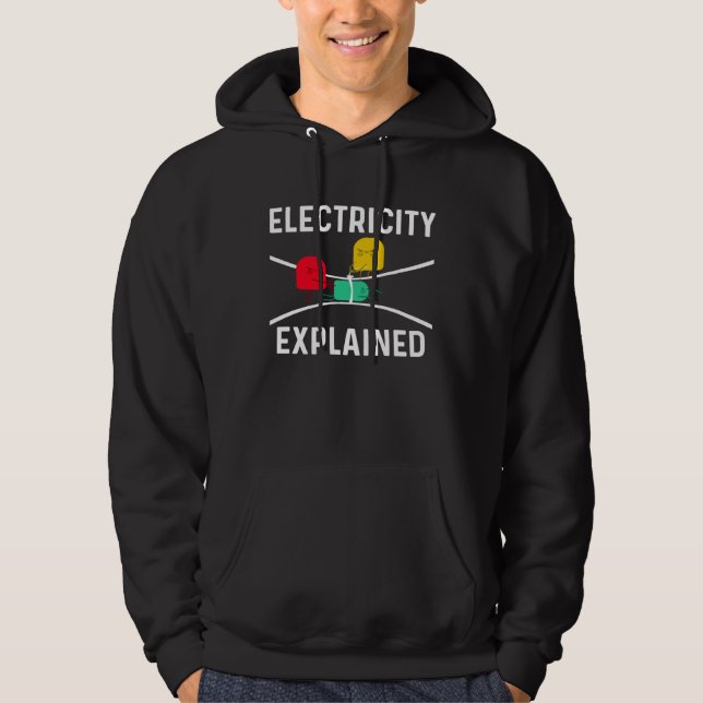 Electricity Explained Electrical Engineer Lineman  Hoodie (Vorderseite)