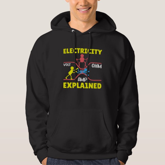 Electricity Explained Volt Ohm AMP  Electricity Sc Hoodie (Vorderseite)