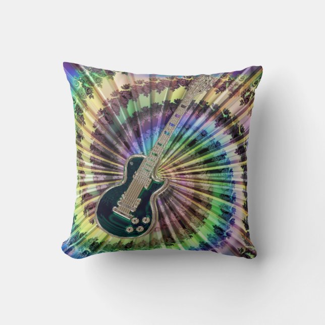 Électrique teignez en nouant le coussin de guitare (Recto)