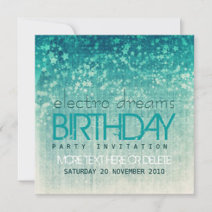 Electro Dreams Party Invitation d'anniversaire