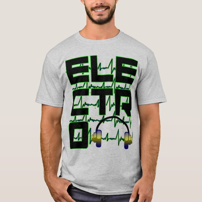 Electro Kopfhörer T-Shirt (Vorderseite)