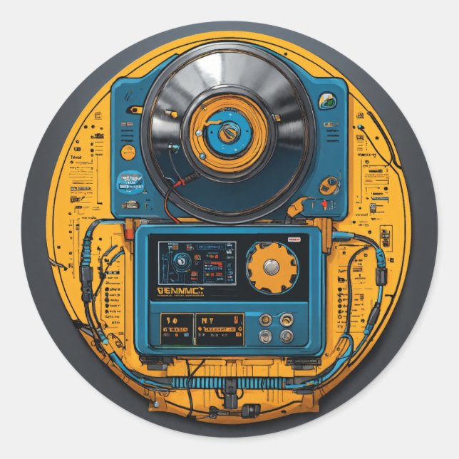 Electro Magnetaufkleber Runder Aufkleber (Vorderseite)