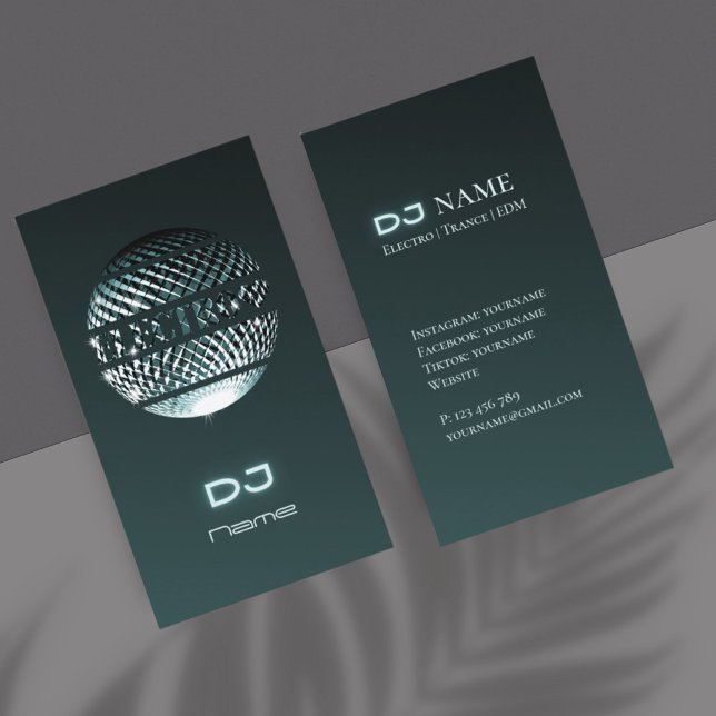 Electro Music DJ Business Card Visitenkarte (Von Creator hochgeladen)