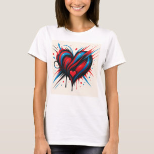 "Electro Passion Heart - Lebhafte Abstrakte Liebe T-Shirt