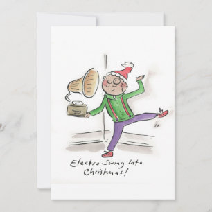 Electro Swing in Weihnachten Einladung