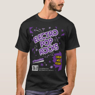 Électro T-shirt de pourpre de sucrerie de roches