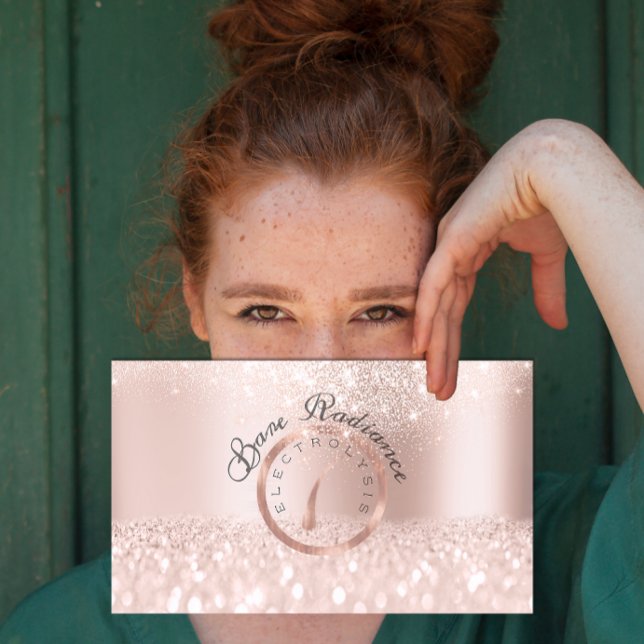 Electrolysis Hair Removal Schönheitsstudio Rosa Ro Terminkarte (Electrolysis Hair Removal beauty Studio Pink Rose Appointment Card)