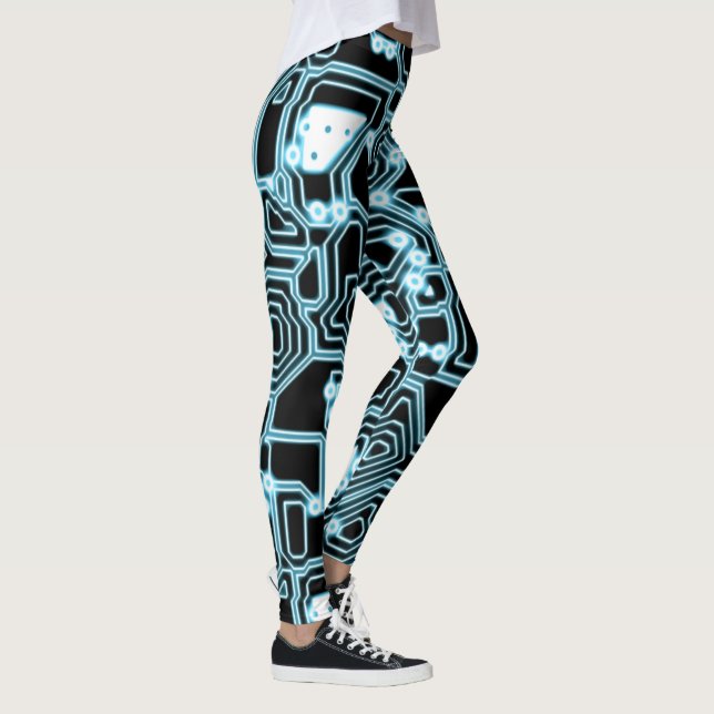ElecTRON - Blau / Schwarz - Leggings (Rechts)