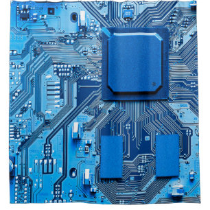 Electronic circuit board close up. circuit,board,s duschvorhang