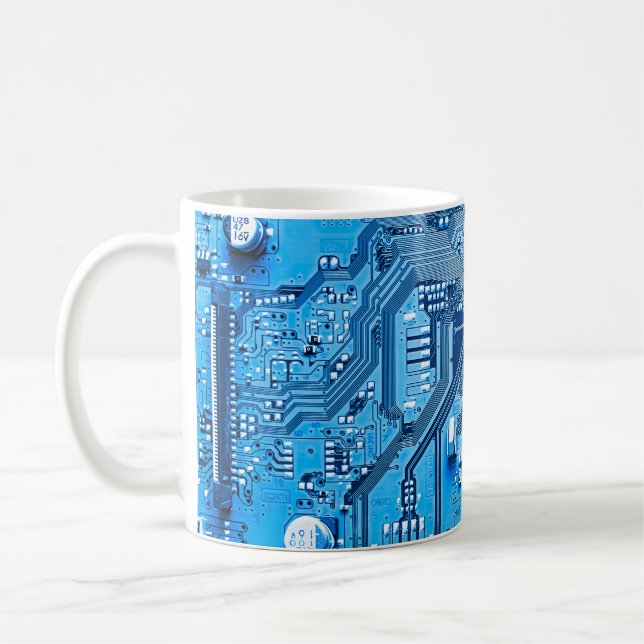 Electronic circuit board close up. circuit,board,s kaffeetasse (Links)