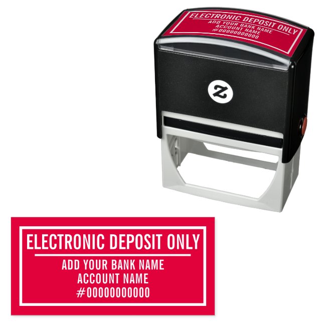 Electronic Deposit Only Permastempel (Beispiel)