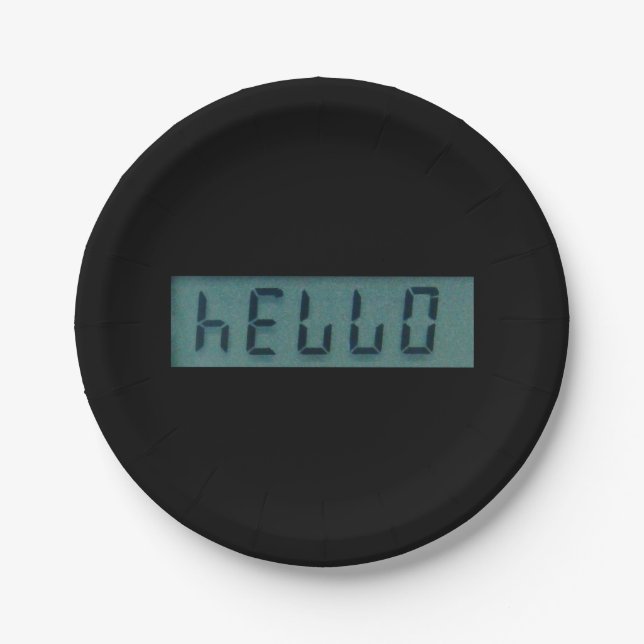 Electronic Hello Display Message Pappteller (Vorderseite)