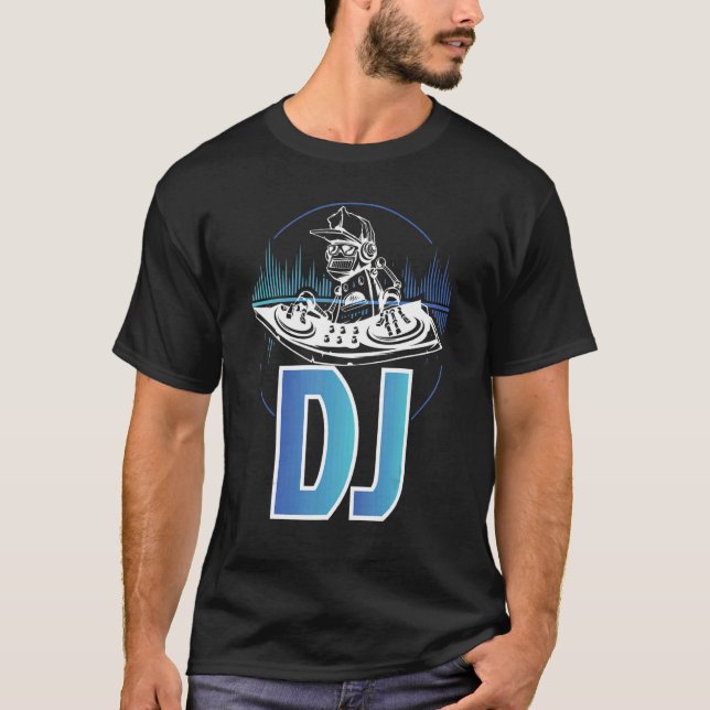 Electronic Visualizer Turntable Cool Dj Diskjocke T-Shirt (Vorderseite)