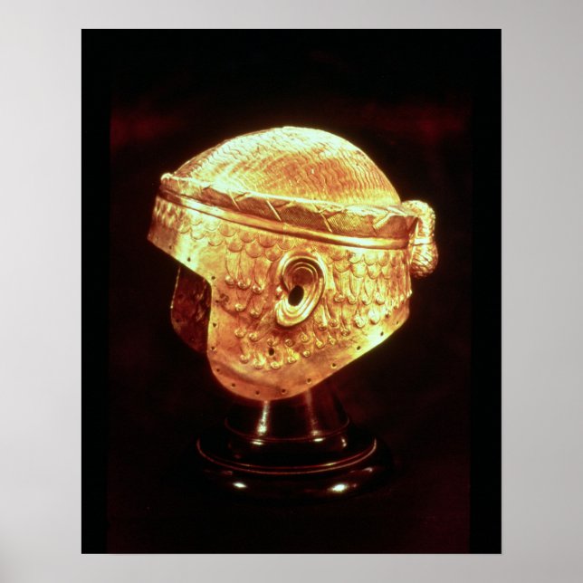 Electrum Helmet von König Mes-Kalem-Dug Poster (Vorne)