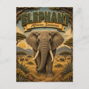Elefant afrikanische Savanne POPCUT Postkarte