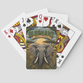 Elefant afrikanische Savanne POPCUT Spielkarten