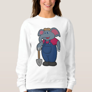 Elefant als Bauer mit Shovel Sweatshirt
