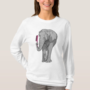 Elefant als Friseur mit Kamm T-Shirt