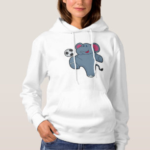 Elefant als Fußballspieler mit Fußball Hoodie