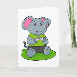 Elefant als Gamer Karte