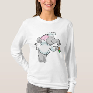 Elefant als Koch mit Salzstreuer T-Shirt