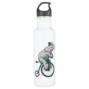 Elefant am Zirkus mit Fahrrad Edelstahlflasche