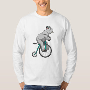 Elefant am Zirkus mit Fahrrad T-Shirt