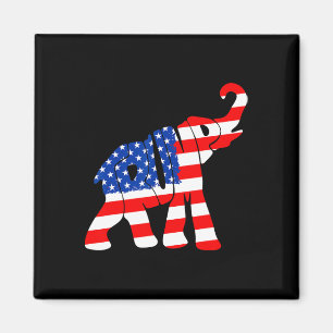 Elefant Amerikanische Flagge Trump Für Frauen Männ Magnet