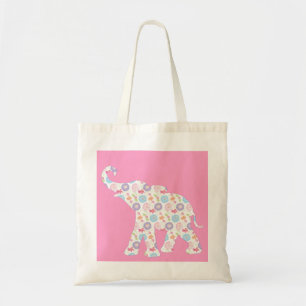 Elefant -Aquarell-Blumen Muster Rosa Einzigartig Tragetasche