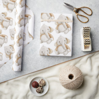 Elefant Aquarell Geschlechtsneutral Geschenkpapier