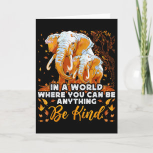 Elefant Art Quote Unterstützung Motivational Inspi Karte