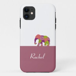Elefant auf der Straße (bunte Blumen) Case-Mate iPhone Hülle