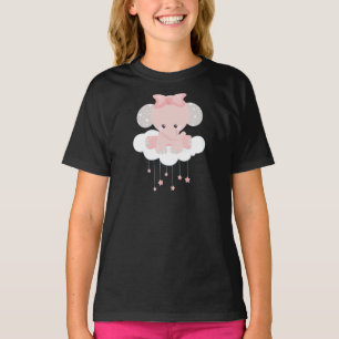 Elefant auf einer Wolke, Niedlicher Elefant, Krone T-Shirt