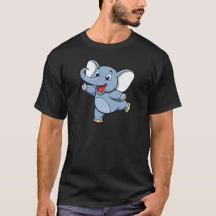 Elefant aufgeregt, fröhlicher Cartoon Elefant T-Shirt