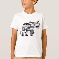 Elefant aus einem grauen Camouflage Army Muster