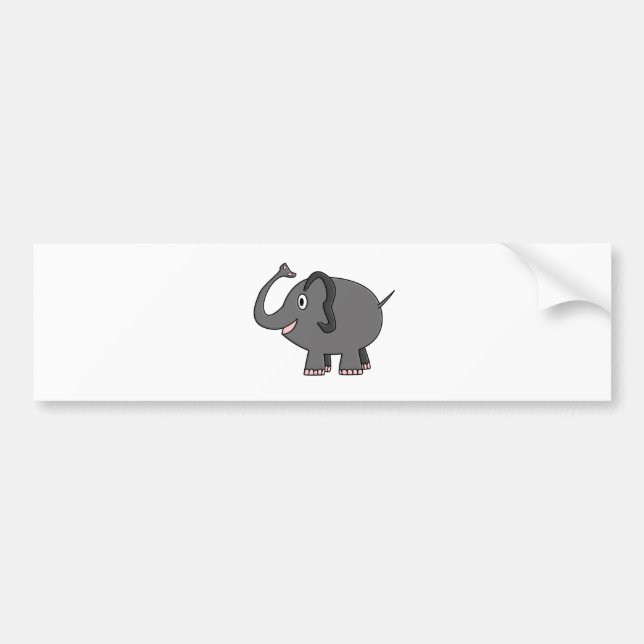 Elefant Autoaufkleber (Vorne)