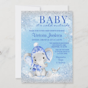 Elefant Baby, es ist kalt draußen Baby Shower Einladung