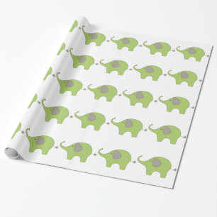 Elefant-Baby-glattes Packpapier, 2' x 6' Rolle Geschenkpapier