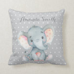 Elefant Baby Grau Kissen<br><div class="desc">Elephant Baby Gray Throw Kissen</div>
