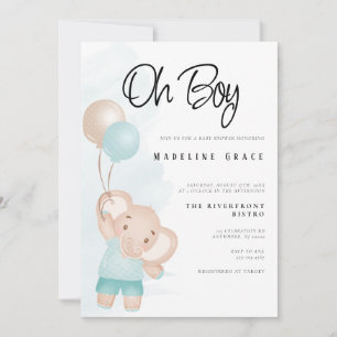 Elefant Baby Junge Baby Shower Einladung