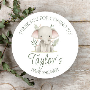 Elefant Baby Shower Favor Aufkleber Etiketten