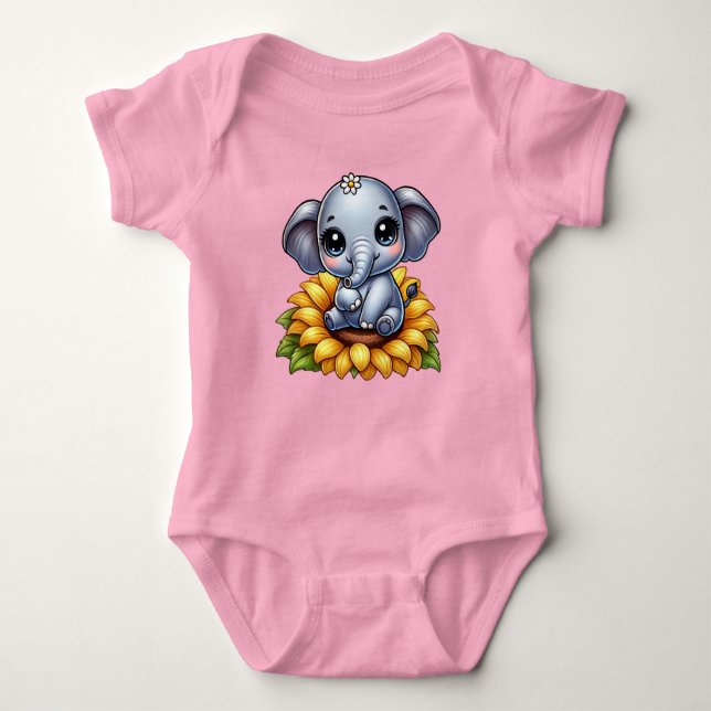 Elefant  baby strampler (Vorderseite)