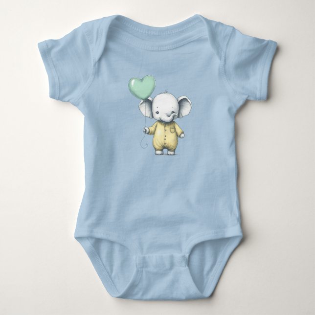 Elefant Baby Strampler (Vorderseite)
