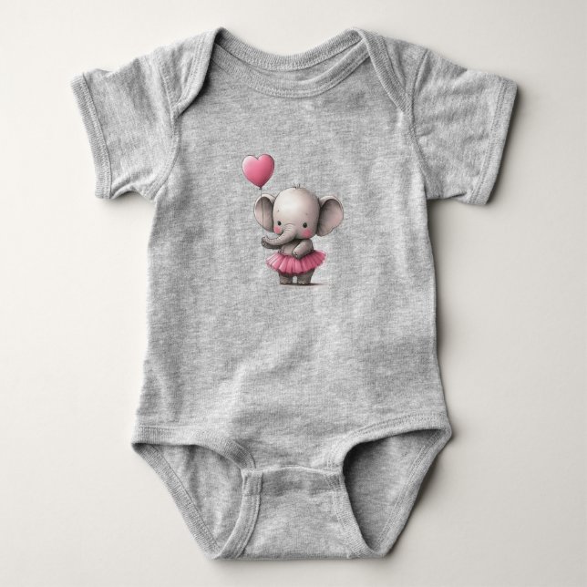 Elefant Baby Strampler (Vorderseite)