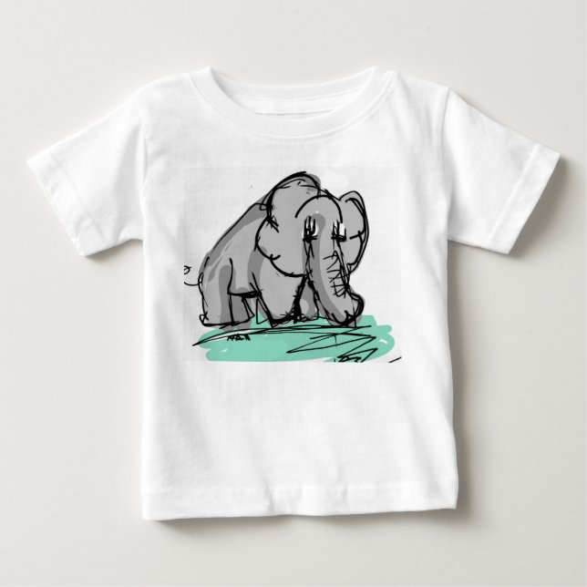 Elefant Baby T-shirt (Vorderseite)