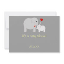 Elefant-Babyparty-Geschlechts-Person-Einladung
